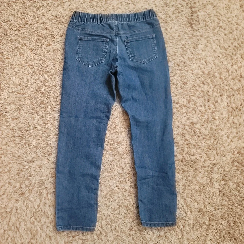 2 OshKosh B'gosh Jeggings Girls Size 8 Blue Denim Elastic Waist Stretch Pants